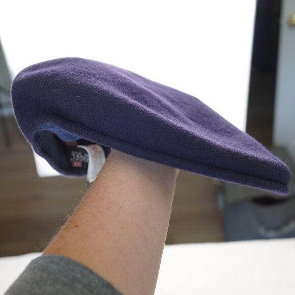 NWT Kangol Wool 504 Flat Cap in Navy Blue Size L - Picture 3 of 9